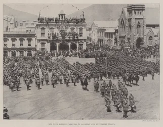 Kaapstad neemt afscheid van Canadese en Australische troepen