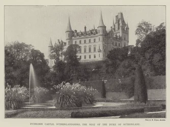 Dunrobin Kasteel, Sutherlandshire, de Residentie van de Hertog van Sutherland