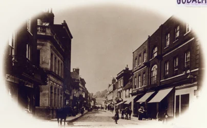 Godalming High Street, Surrey, ca. 1900