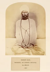 Govind Doss, Bairagee, of Hindoe Toegewijde, Allyghur, uit Het Volk van India, door J. Forbes Watson, gepubliceerd 1868