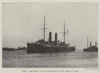 HMS Crescent, te worden gecommandeerd door de hertog van York