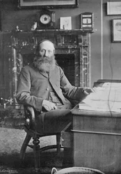 Henry Perkins, uit Beroemde Cricketers en Cricketvelden, uitgegeven door Hudson en Kearns, 1895