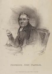 John Playfair, Schots wiskundige, natuurkundige en geoloog (gravure)