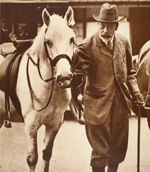 Koning George en zijn favoriete pony Jock, jaren 1930