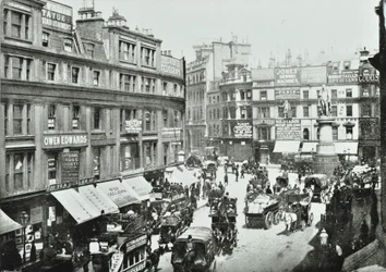 King William Street, kijkend naar het noorden, City of London, 1895