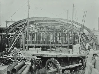 Kings Cross Station: bouwwerkzaamheden in uitvoering, 1862