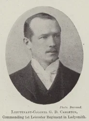 Luitenant-kolonel G D Carleton, bevelhebber van het 1e Leicester Regiment in Ladysmith