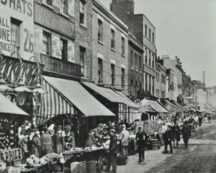 Lower Marsh: kijkend naar het oosten, 1896