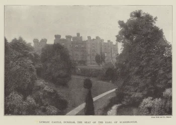 Lumley Kasteel, Durham, de Residentie van de Graaf van Scarbrough