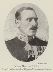 Majoor Martyr, DSO, tweede in bevel van de Uganda Protectorate Forces