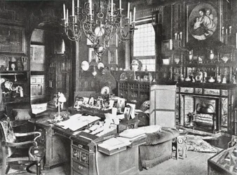 Marlborough House, Pall Mall, Westminster: studeerkamer van de Prins van Wales, 1895