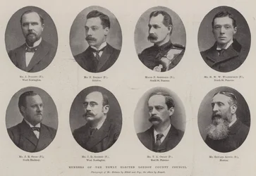 Leden van de nieuw gekozen London County Council