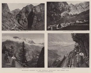 Berglandschap in het Berner Oberland, de Gemini-pas