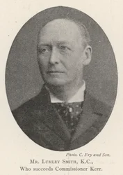 Mr Lumley Smith, KC, die commissaris Kerr opvolgt