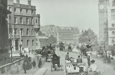 Parliament Square, Westminster: Broad Sanctuary richting Parliament Square, 1896