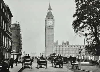 Parliament Square, Westminster: Parliament Square richting Bridge Street, 1895