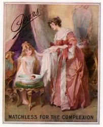 Pears zeepadvertentie. Ongeëvenaard voor de teint