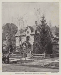 Woonplaats van Mrs Beecher Stowe in Hartford, Connecticut
