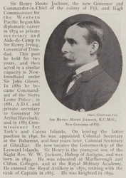 Sir Henry Moore Jackson, KCMG, nieuwe gouverneur van Fiji