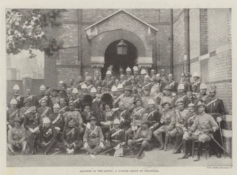 Soldaten van de koningin, een jubileumgroep van kolonialen