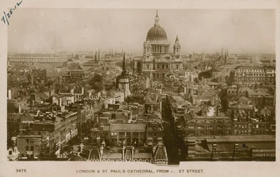 St Pauls Kathedraal, Londen, vanaf Fleet Street