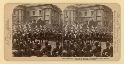 Stereografische afdruk van het diamanten jubileum van koningin Victoria