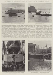 De America Cup-uitdager, tewaterlating van Shamrock II in Dumbarton, 20 april