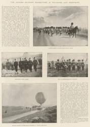 De herfst militaire manoeuvres in Wiltshire en Berkshire