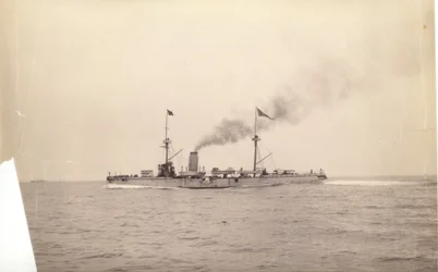 De "Chih Yuan" op zee, ca. 1886