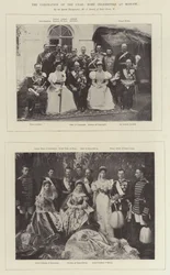 De kroning van de tsaar, enkele beroemdheden in Moskou