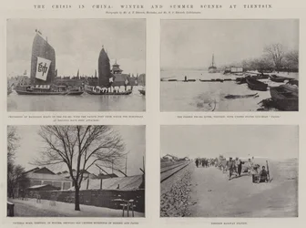 De crisis in China, winter- en zomerscènes in Tientsin