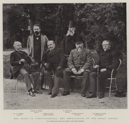 De crisis in Constantinopel, de ambassadeurs van de grote mogendheden