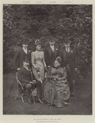 De hertog en hertogin van Teck en familie