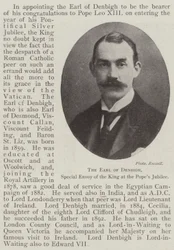 De graaf van Denbigh, speciale gezant van de koning bij het jubileum van de paus