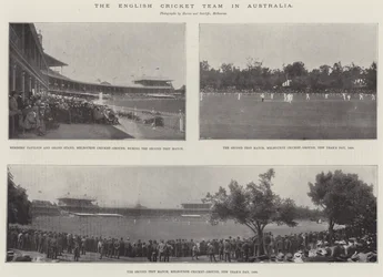 Het Engelse cricketteam in Australië
