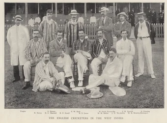De Engelse cricketspelers in West-Indië, 1895
