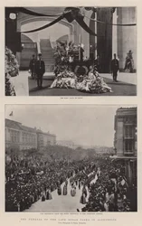 De begrafenis van de overleden Nubar Pasha in Alexandrië