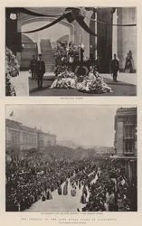 De begrafenis van de overleden Nubar Pasha in Alexandrië