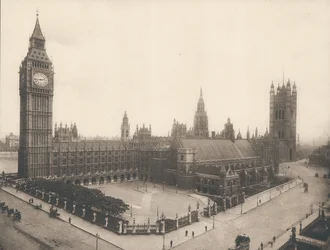 Het Parlement en Big Ben, Londen, ca. 1900