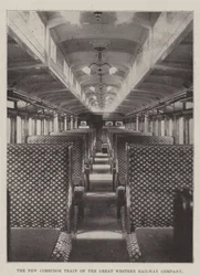 De nieuwe gangtrein van de Great Western Railway Company
