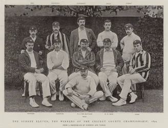 De Surrey elf, de winnaars van het cricket county kampioenschap, 1894