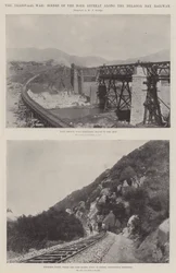 De Transvaaloorlog, scènes van de Boeren terugtocht langs de Delagoa Bay spoorweg