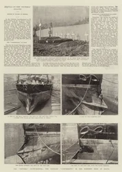 De Victoria-krijgsraad, de beschadigde Camperdown in het Somerset Dock in Malta