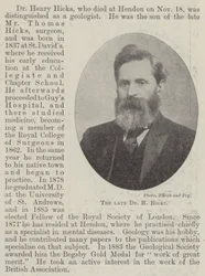 De overleden Dr. H Hicks