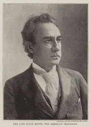 De overleden Edwin Booth, de Amerikaanse tragedieacteur