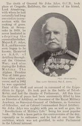 De overleden generaal Sir J Adye