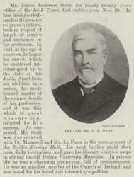 De overleden Mr. J A Scott