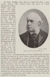 De overleden Sir John Bridge