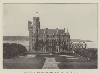 Thurso Kasteel, Caithness, de Residentie van Sir John Sinclair, Baronet