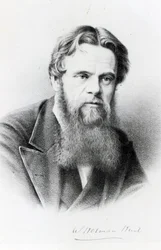 William Holman Hunt, gravure naar een foto, ca. 1865